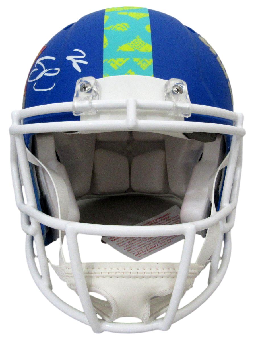 Saquon Barkley Signed Blue SB LIX Full Size Authentic Helmet Eagles PSA 195227