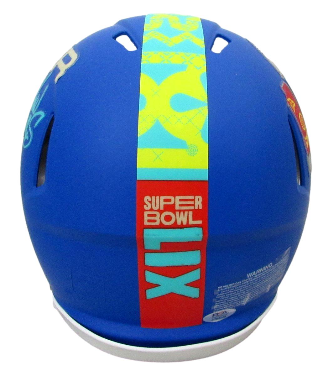 Saquon Barkley Signed Blue SB LIX Full Size Authentic Helmet Eagles PSA 195227