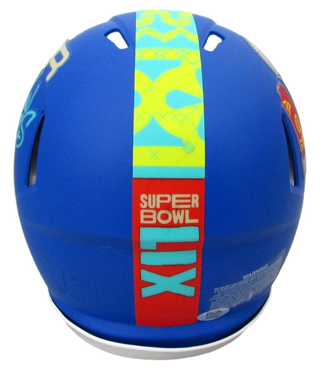 Saquon Barkley Signed Blue SB LIX Full Size Authentic Helmet Eagles PSA 195229