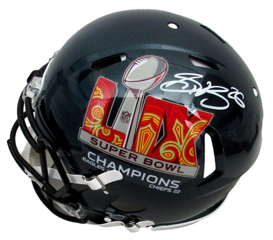 Saquon Barkley Signed SB LIX Champs Full Size Authentic Helmet Eagles PSA 195235