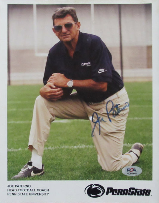 Joe Paterno Signed/Autographed 8x10 Photo Penn State PSA/DNA 192810