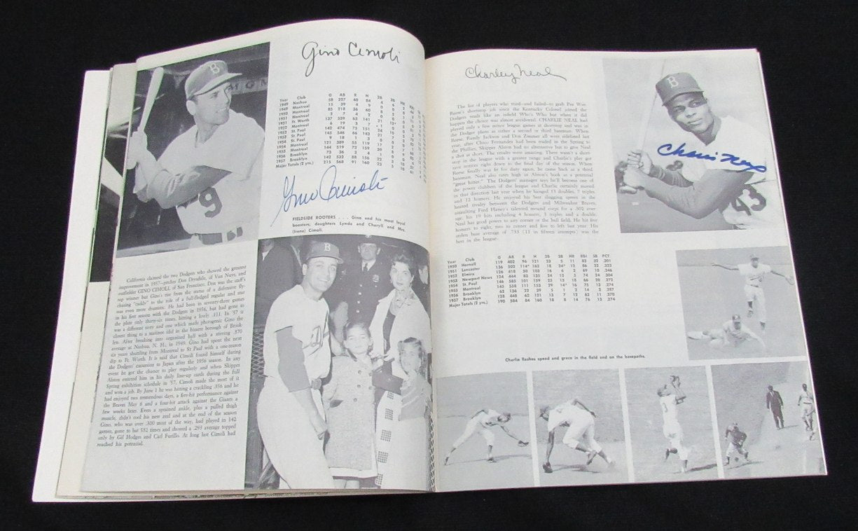 1958 Dodgers Signed/Auto (26) Yearbook Koufax Reese Snider Drysdale JSA 195275