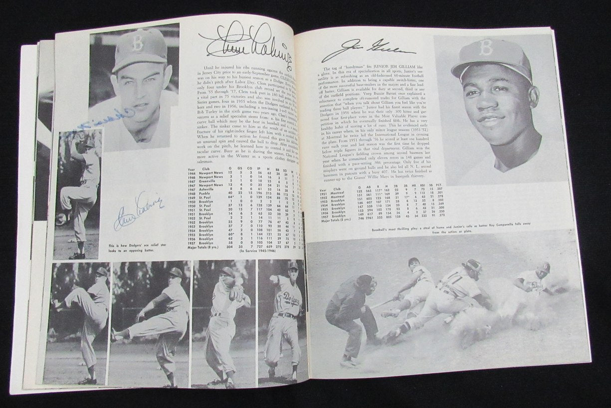 1958 Dodgers Signed/Auto (26) Yearbook Koufax Reese Snider Drysdale JSA 195275
