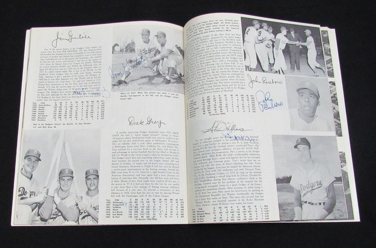 1958 Dodgers Signed/Auto (26) Yearbook Koufax Reese Snider Drysdale JSA 195275