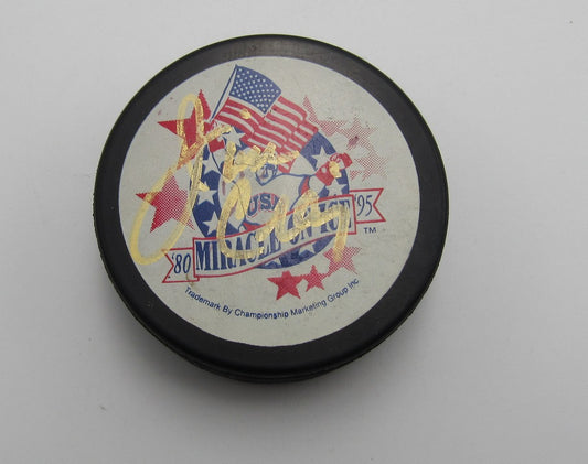 Jim Craig Signed/Auto Miracle on Ice Hockey Puck Men's Team USA PSA 193970