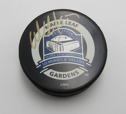 Wendel Clark Signed Maple Leaf Gardens Official Game Hockey Puck PSA 193976