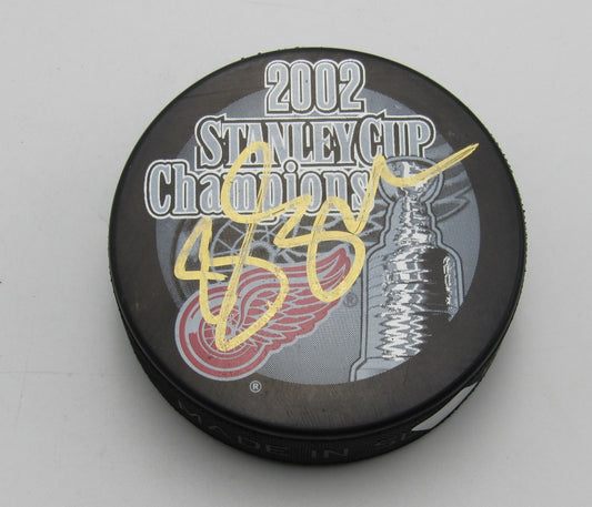 Brendan Shanahan HOF Signed 2002 Cup Championship Hockey Puck PSA 194248