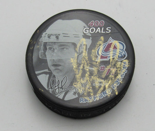 Ray Bourque HOF Signed 400 Goals Hockey Puck Colorado Avalanche PSA 194242
