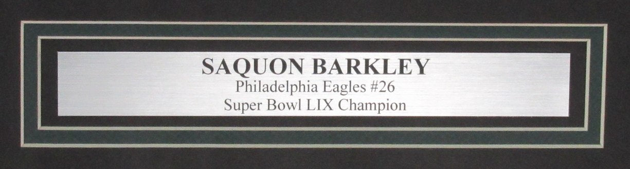 Saquon Barkley Signed/Auto 16x20 Photo Philadelphia Eagles Framed PSA 195279