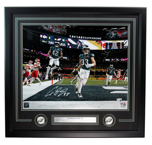 Cooper DeJean Signed/Auto 16x20 Photo Philadelphia Eagles Framed JSA 195281