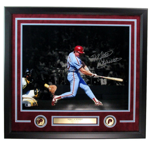 Mike Schmidt HOF Signed/Auto 16x20 Photo Philadelphia Phillies Framed BAS 195285