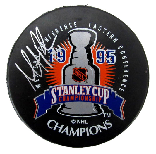 Martin Brodeur HOF Signed 2003 Stanley Cup Champions Hockey Puck PSA 194253
