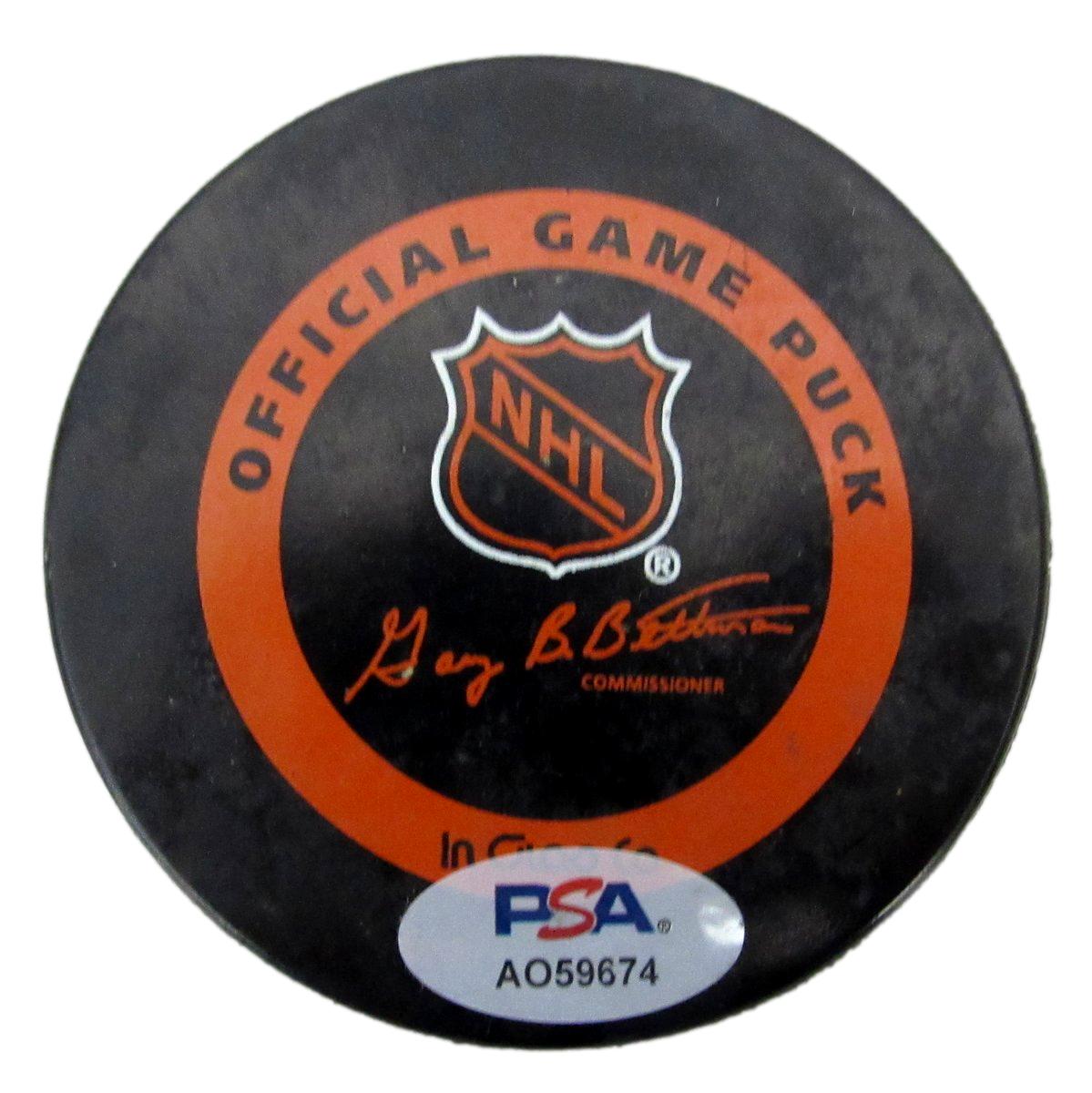 Ray Bourque HOF Signed/Auto Official Game Hockey Puck Boston Bruins PSA 194259