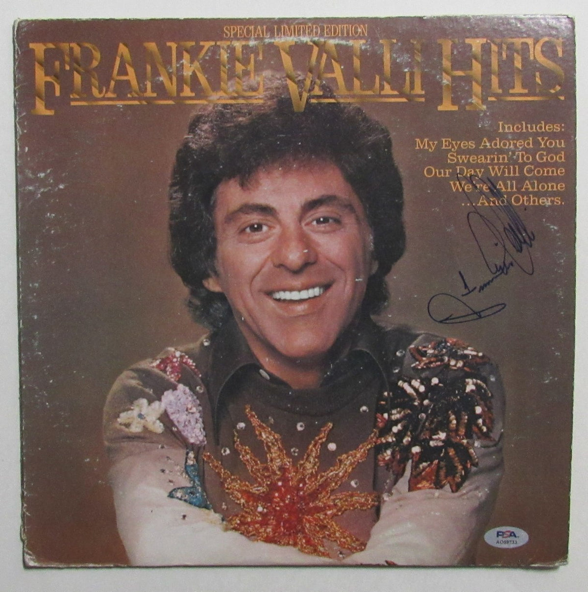Frankie Valli Signed/Auto Record Album "Frankie Valli Hits" PSA/DNA 194708