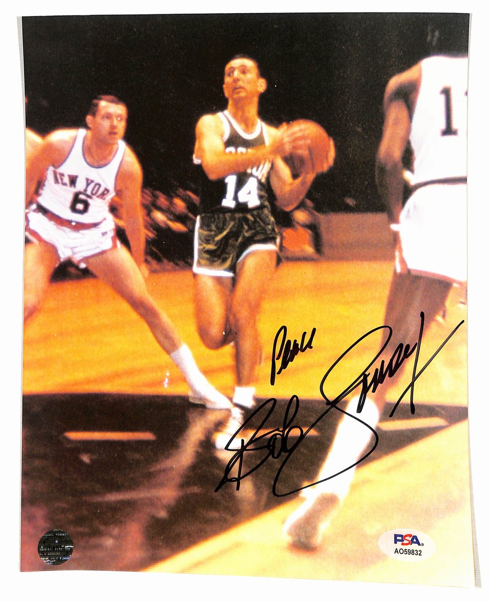 Bob Cousy HOF Signed/Inscribed 8x10 Photo Boston Celtics PSA 194974