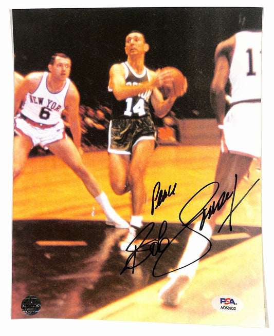 Bob Cousy HOF Signed/Inscribed 8x10 Photo Boston Celtics PSA 194974
