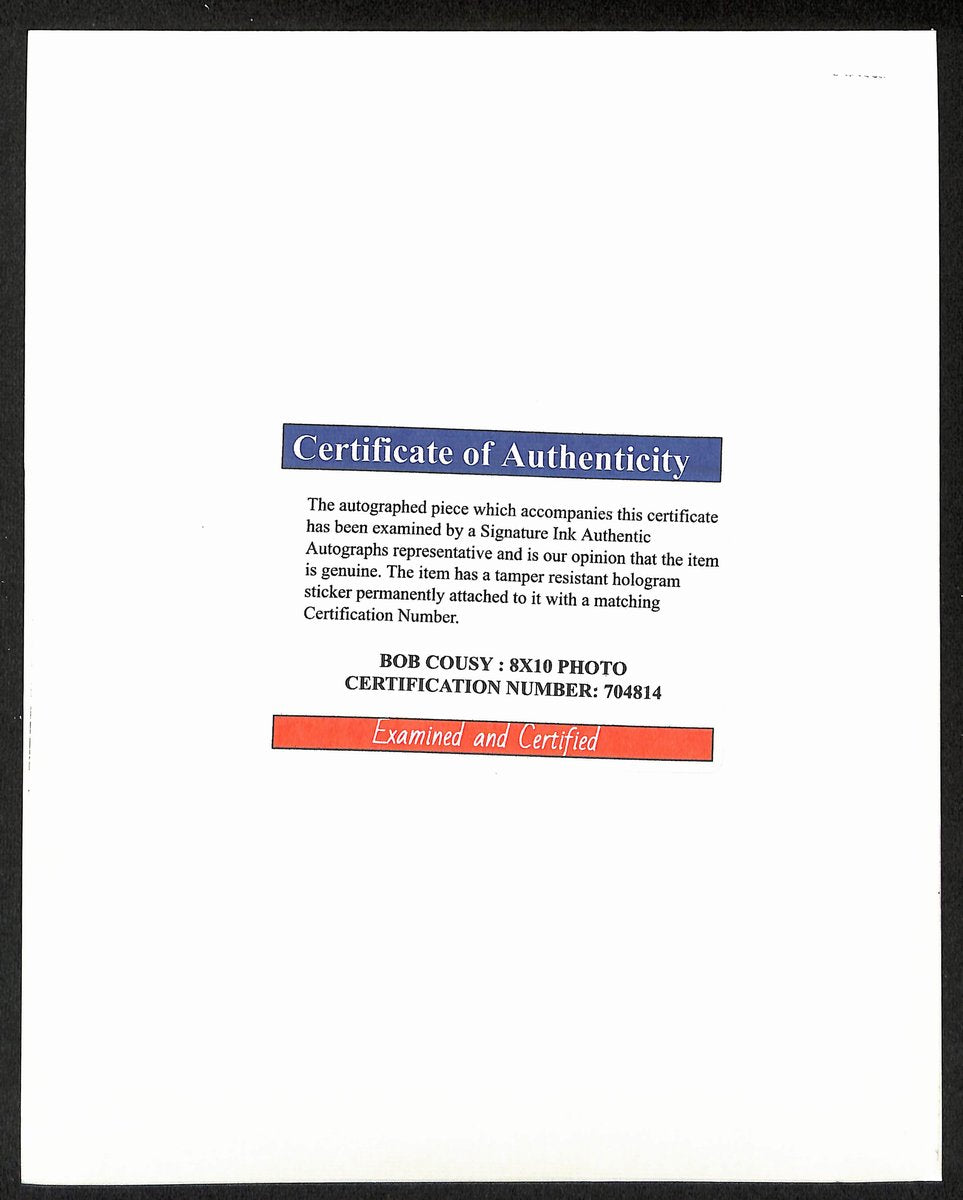 Bob Cousy HOF Signed/Inscribed 8x10 Photo Boston Celtics PSA 194974