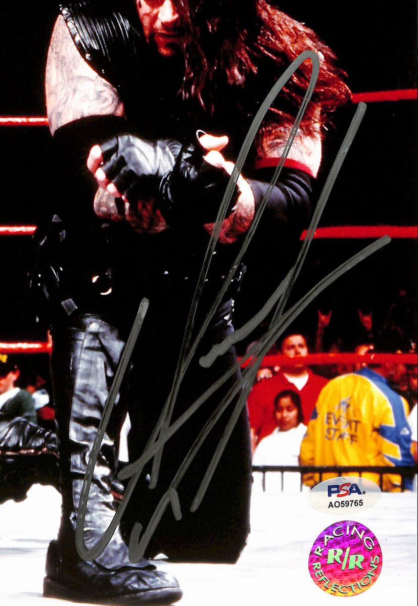 Undertaker Signed/Autographed 8x10 Photo Pro Wrestler PSA 194983