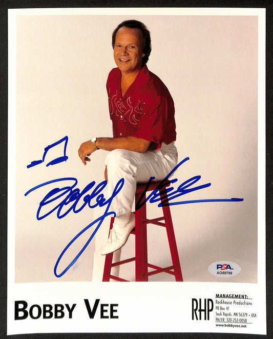 Bobby Vee Signed/Autographed 8x10 Photo Performer PSA 194988