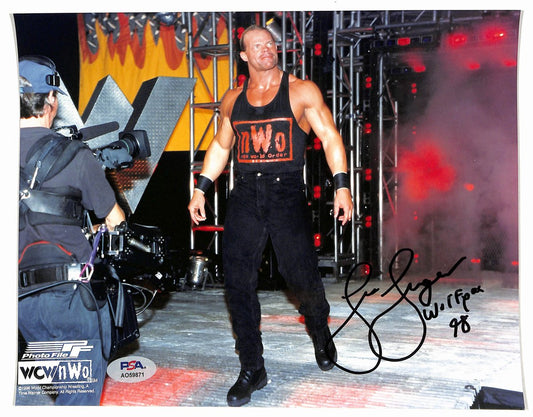 Lex Luger Signed/Inscribed 8x10 Photo Pro Wrestler PSA 194996