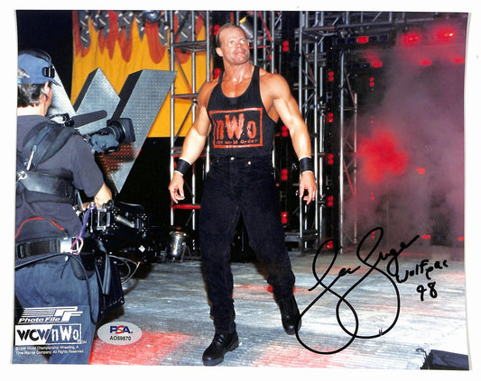 Lex Luger Signed/Inscribed 8x10 Photo Pro Wrestler PSA 194997