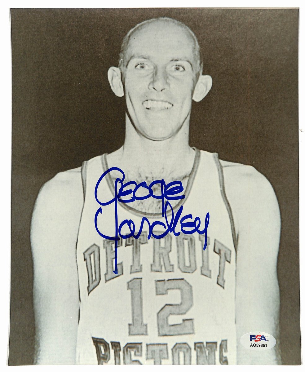 George Yardley HOF Signed/Autographed 8x10 Photo Detroit Pistons PSA 194999