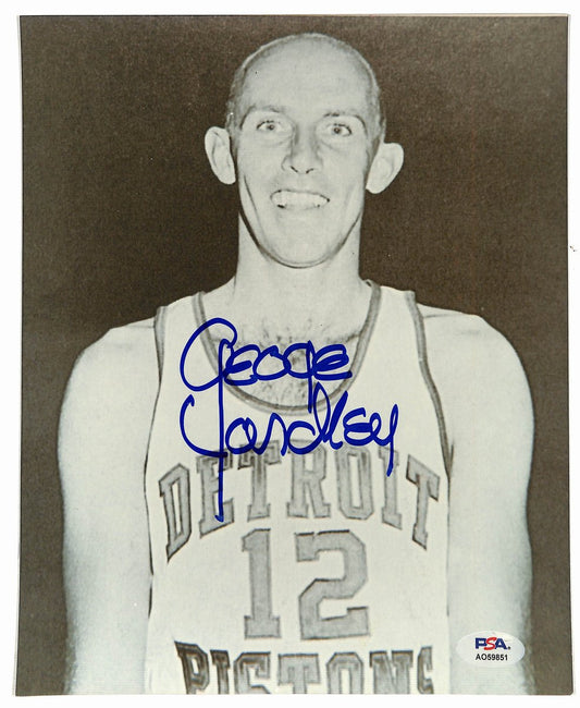 George Yardley HOF Signed/Autographed 8x10 Photo Detroit Pistons PSA 194999