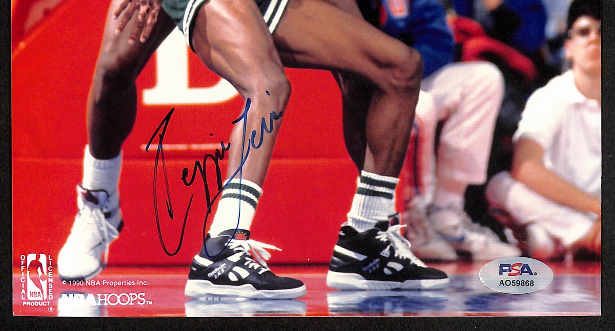 Reggie Lewis Signed/Autographed 8x10 Photo Boston Celtics PSA 195009