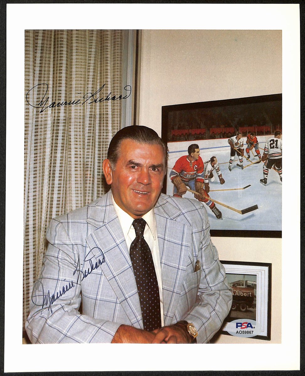 Maurice Richard HOF Signed/Auto 8x10 Photo Montreal Canadiens PSA 195016