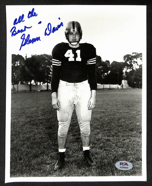 Glenn Davis Signed/Inscribed 8x10 Photo Army Heisman PSA 195021