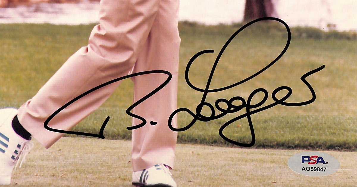 Bernhard Langer Signed/Autographed 8x10 Photo PGA Champ PSA 195025