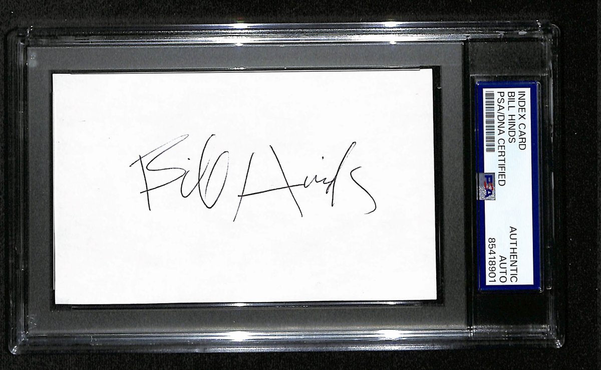 Bill Hinds Signed/Auto Index Card Cartoonist "Tank McNamara" PSA/DNA 193801