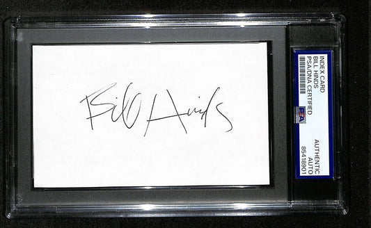 Bill Hinds Signed/Auto Index Card Cartoonist "Tank McNamara" PSA/DNA 193801