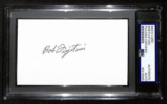 Bob Fujitani Signed/Auto Index Card Cartoonist "Flash Gordon" PSA/DNA 193815