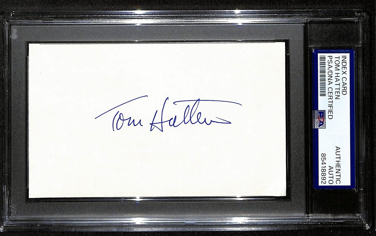 Tom Hatten Signed/Autographed Index Card Cartoonist "Olive Oyl" PSA 193820