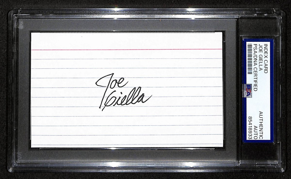 Joe Giella Signed/Autographed Index Card Cartoonist "Batman" PSA/DNA 193824