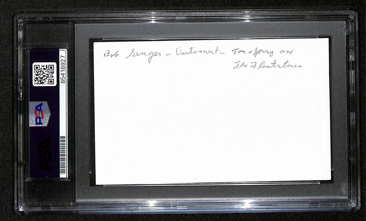 Bob Singer Signed/Autographed Index Card Cartoonist "Tom & Jerry" PSA/DNA 193825