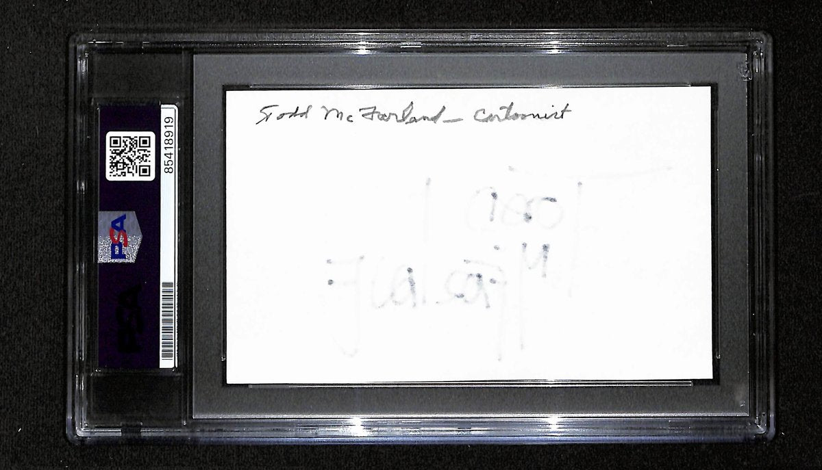 Todd McFarlane Signed/Autographed Index Card Cartoonist PSA/DNA 193838