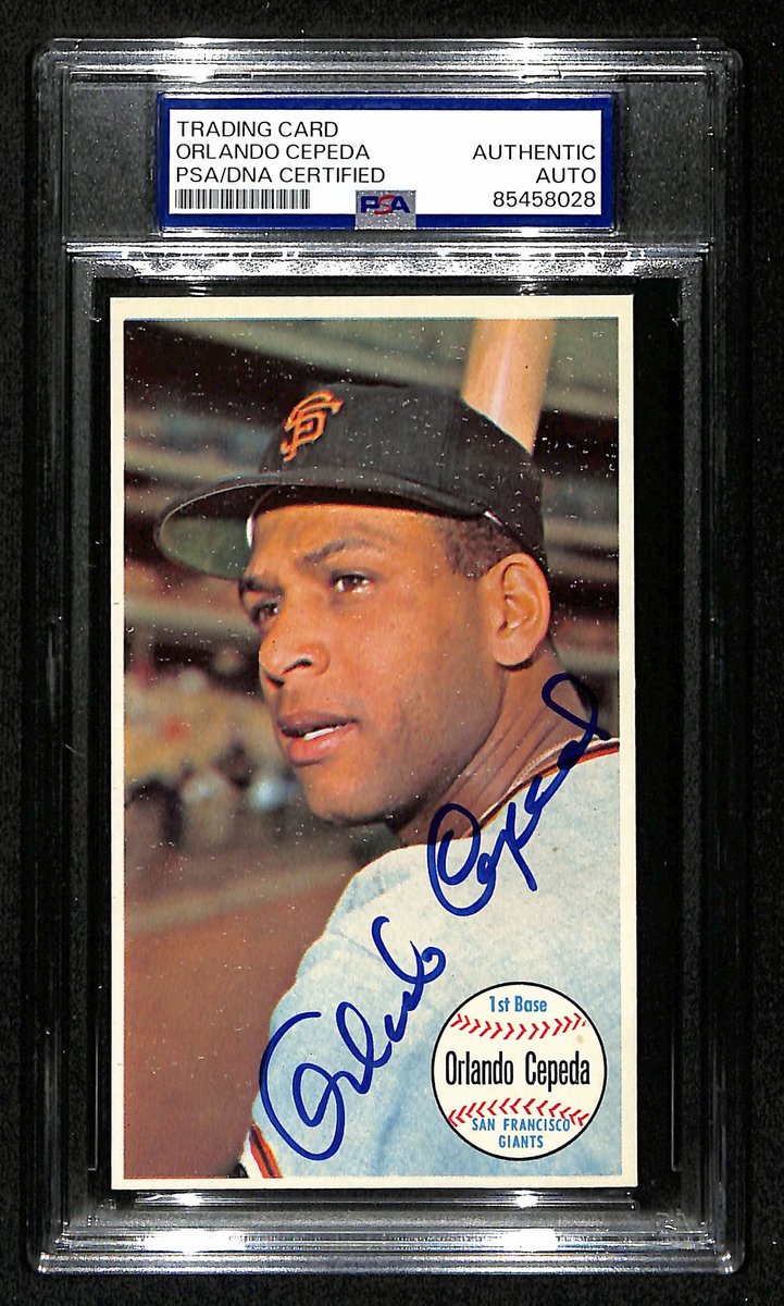 Orlando Cepeda HOF Signed 1964 TOPPS Giants Card #55 Giants PSA/DNA 194427