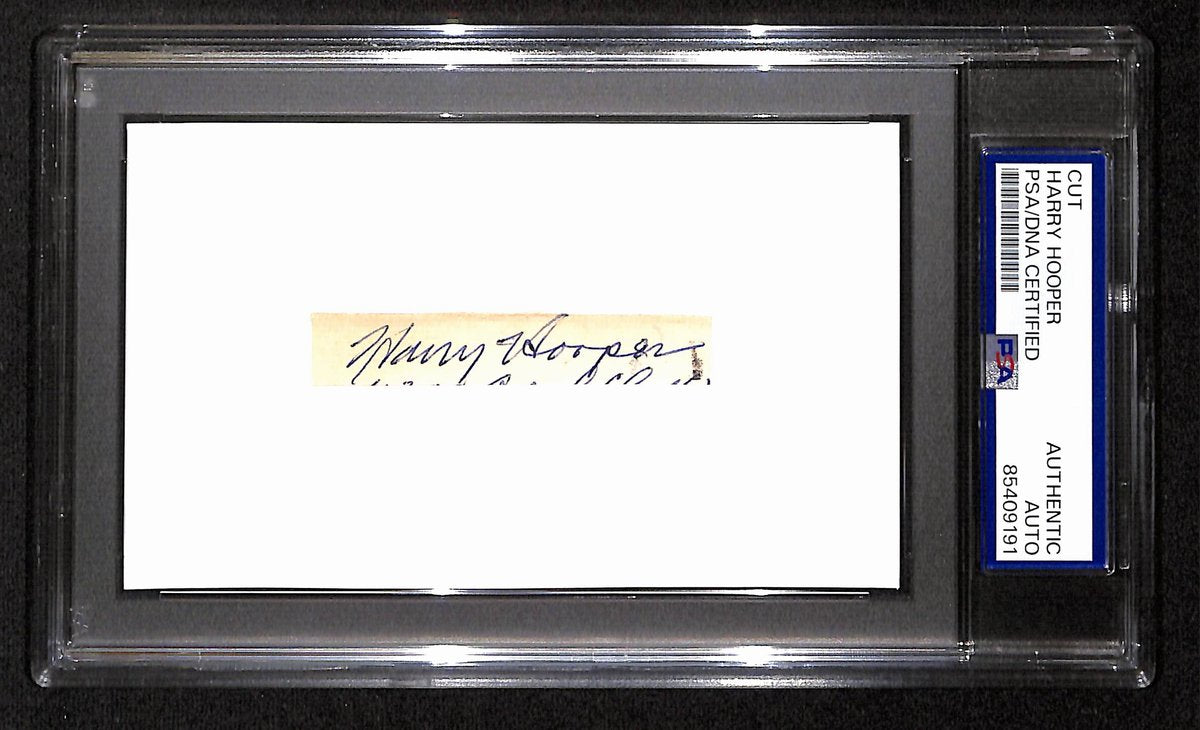 Harry Hooper HOF Signed Cut on 3x5 Post Card Chicago White Sox PSA/DNA 194927