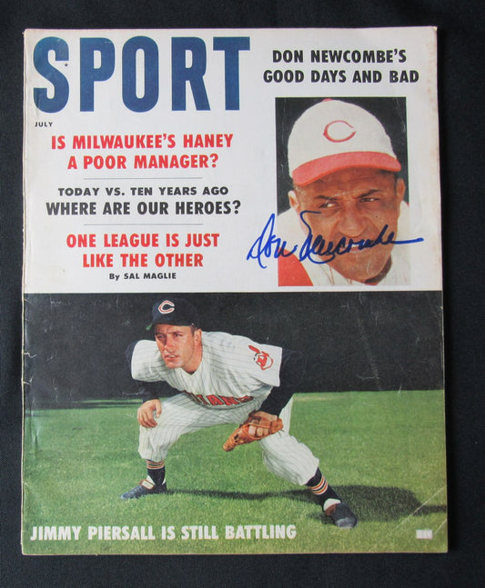 Don Newcombe Signed/Auto July 1959 SPORT Magazine Cincinnati Reds JSA 187282