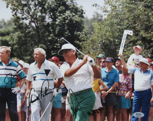 Arnold Palmer/Jack Nicklaus/Lee Trevino Signed/Auto 11x14 Photo PSA/DNA 194050