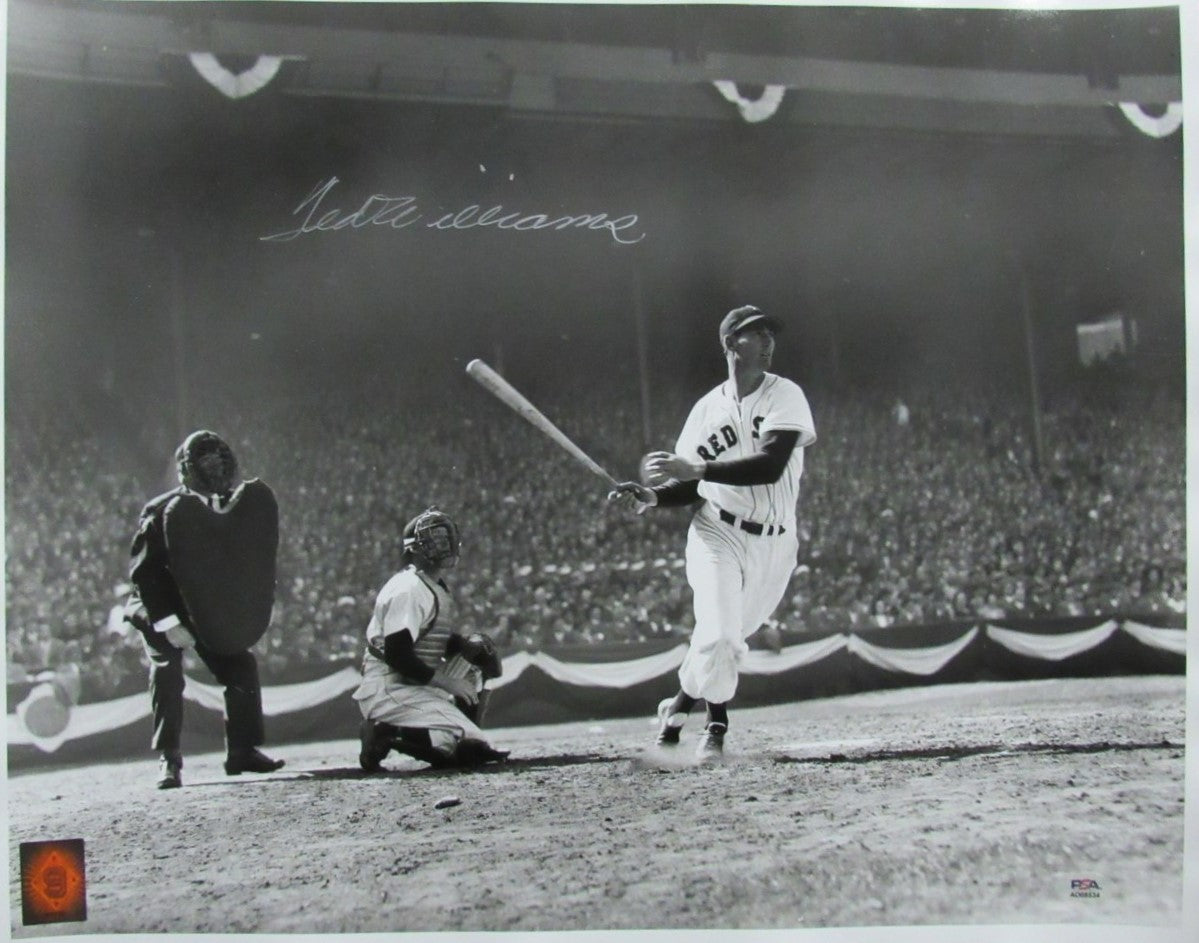 Ted Williams HOF Signed/Auto 16x20 B/W Photo Boston Red Sox PSA/DNA 194053