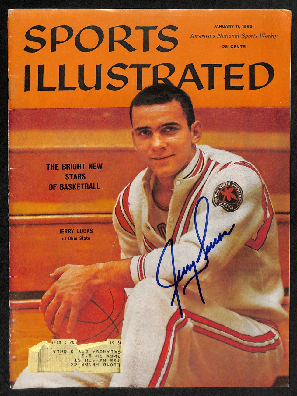 Jerry Lucas Signed 1/11/1960 Sports Illustrated Magazine Ohio State JSA 194478