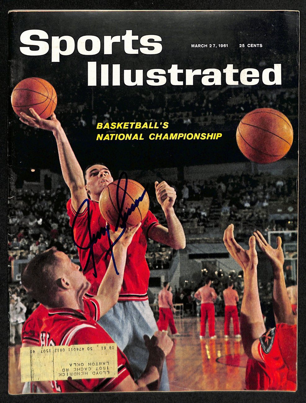 Jerry Lucas Signed 3/27/1961 Sports Illustrated Magazine Ohio State JSA 194485