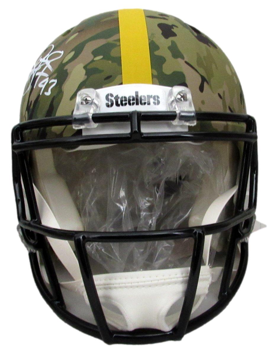 Troy Polamalu HOF Signed Full Size Authentic Camo Helmet Steelers Beckett 194763