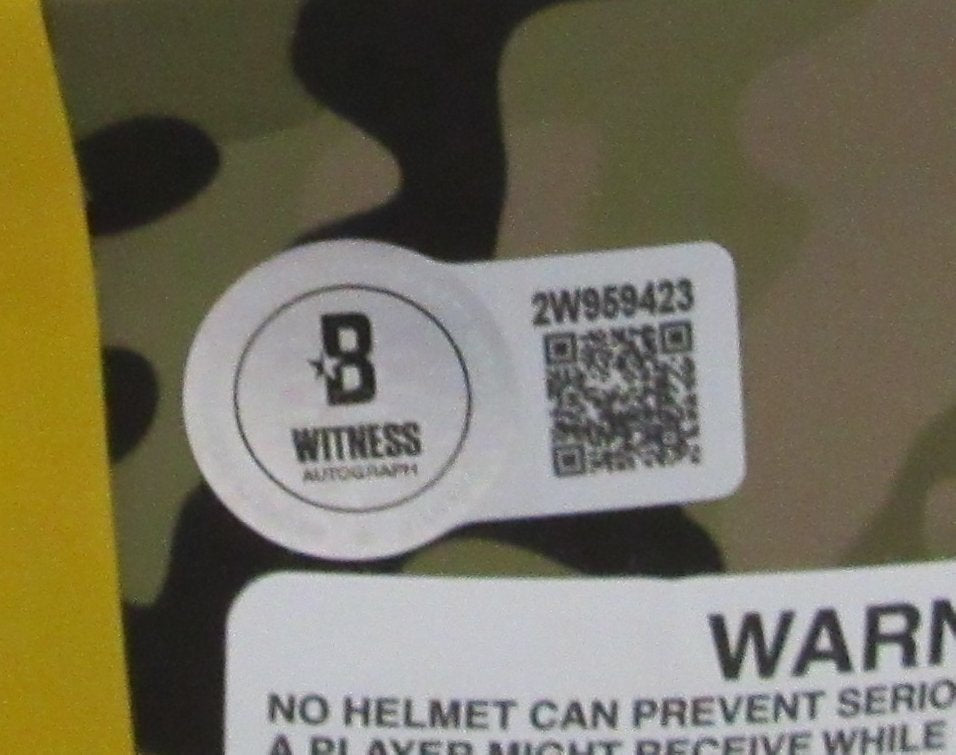 Troy Polamalu HOF Signed Full Size Authentic Camo Helmet Steelers Beckett 194763