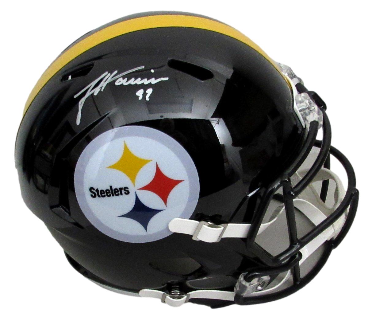 James Harrison Signed Full Size Speed Replica Helmet Steelers Beckett 194764
