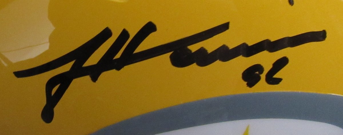 James Harrison Signed Full Size Replica T/B Helmet Steelers Beckett 194765
