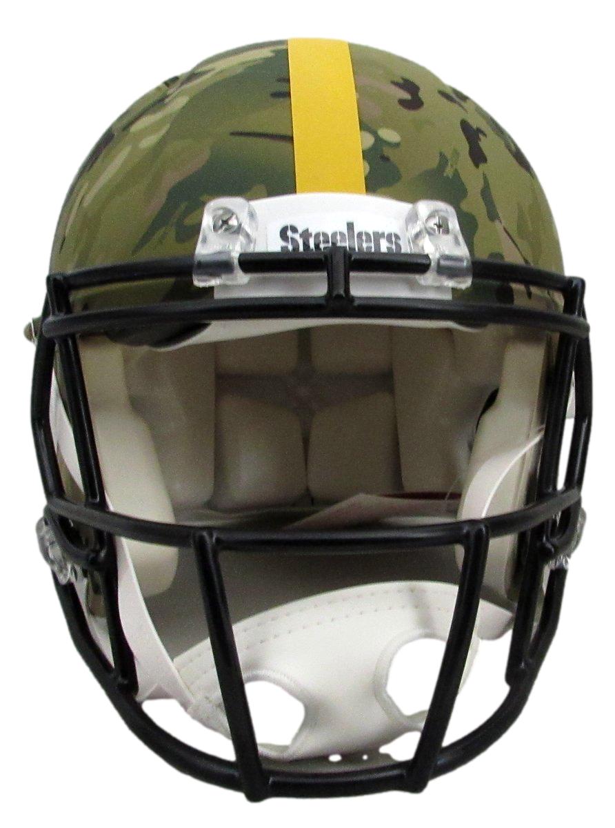 James Harrison Signed Full Size Authentic Camo Helmet Steelers Beckett 194767